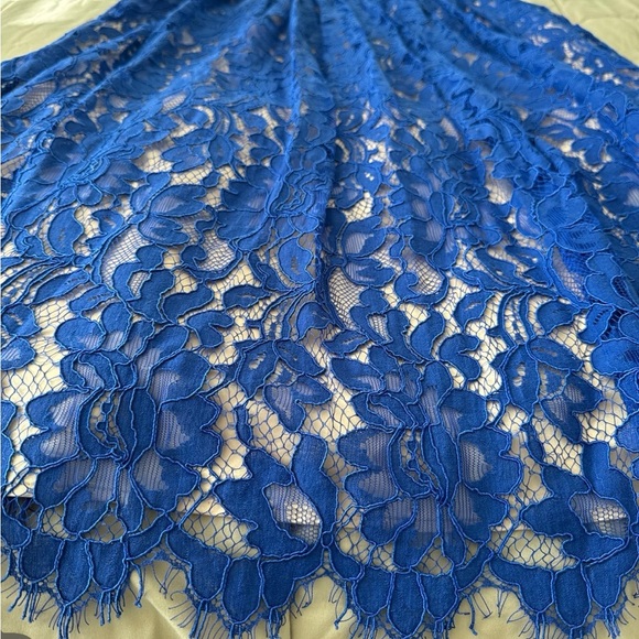 Eliza J Royal Blue Midi Lace Dress Size 8
